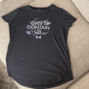 Under Armour Women's Black Tee with Purple Accents